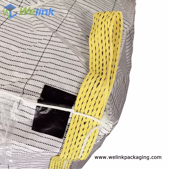 Проводящий мешок-бочка типа C на 1000 кг для безопасной транспортировки в чувствительных средах (FIBC).